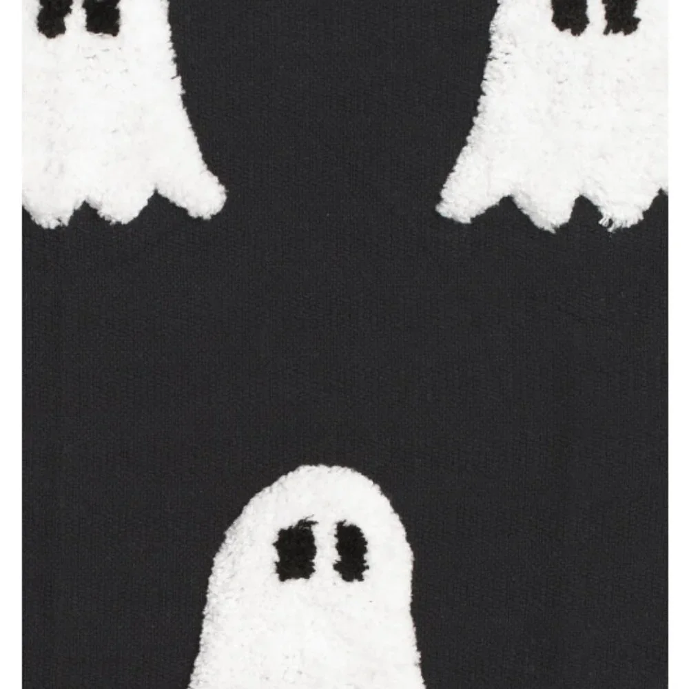 Rachel Zoe GHOST Blanket Throw Tassel Faux Fur 50 x 70 Black White NWT HOST PICK